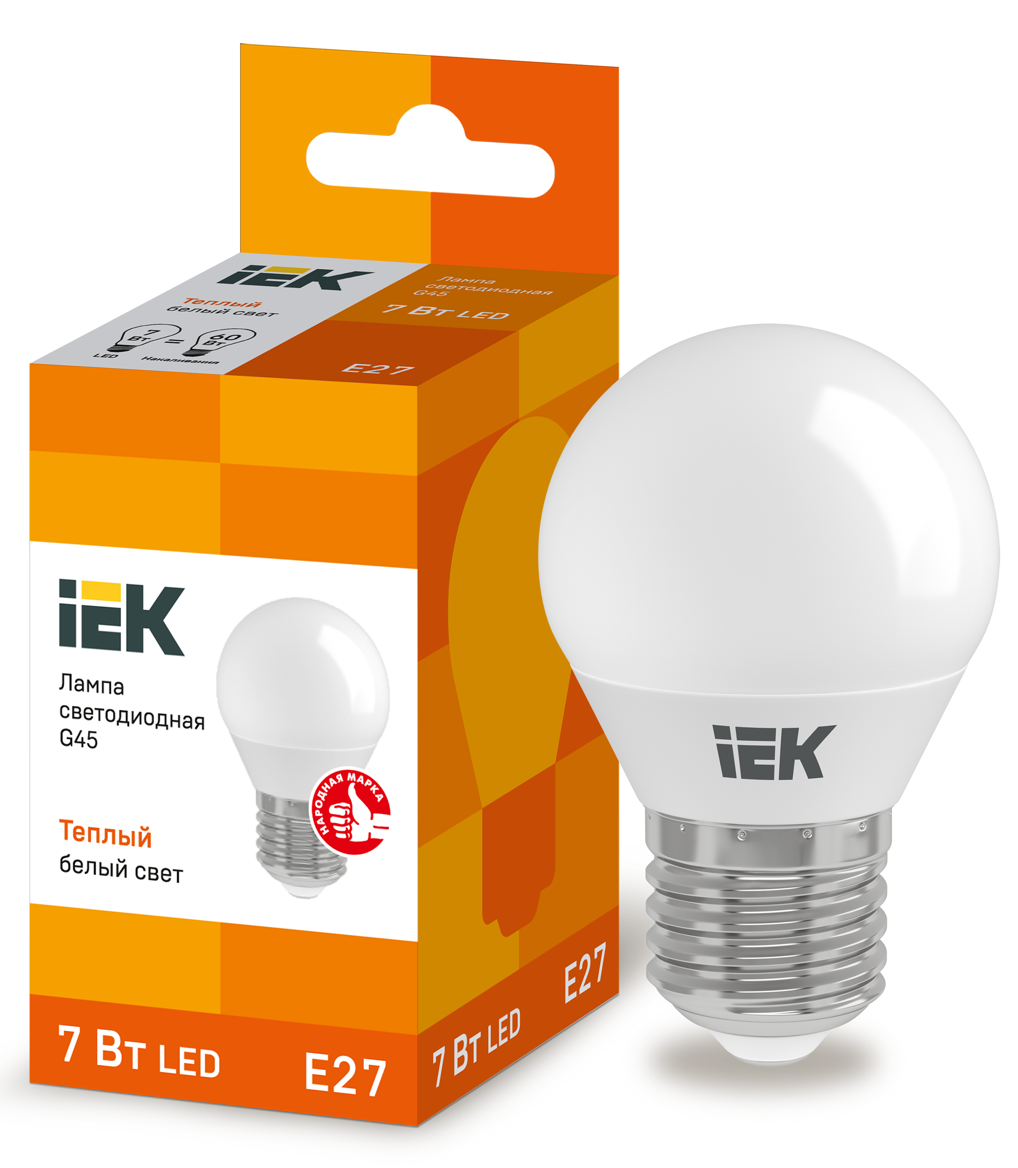 Лампа LED G45 шар 7Вт 230В 3000К E27 IEK в Иркутске