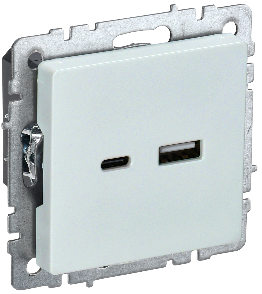 Розетка USB A+C 18Вт BRITE IEK жемчуг в Иркутске