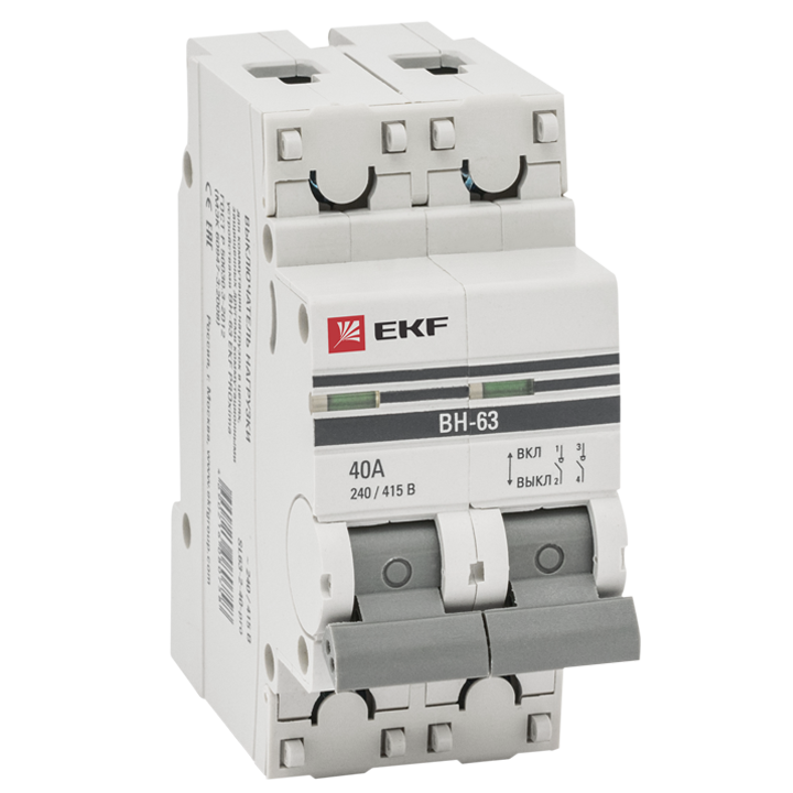 Выключатель нагрузки ВН-63 2Р 63А EKF PROxima в Иркутске