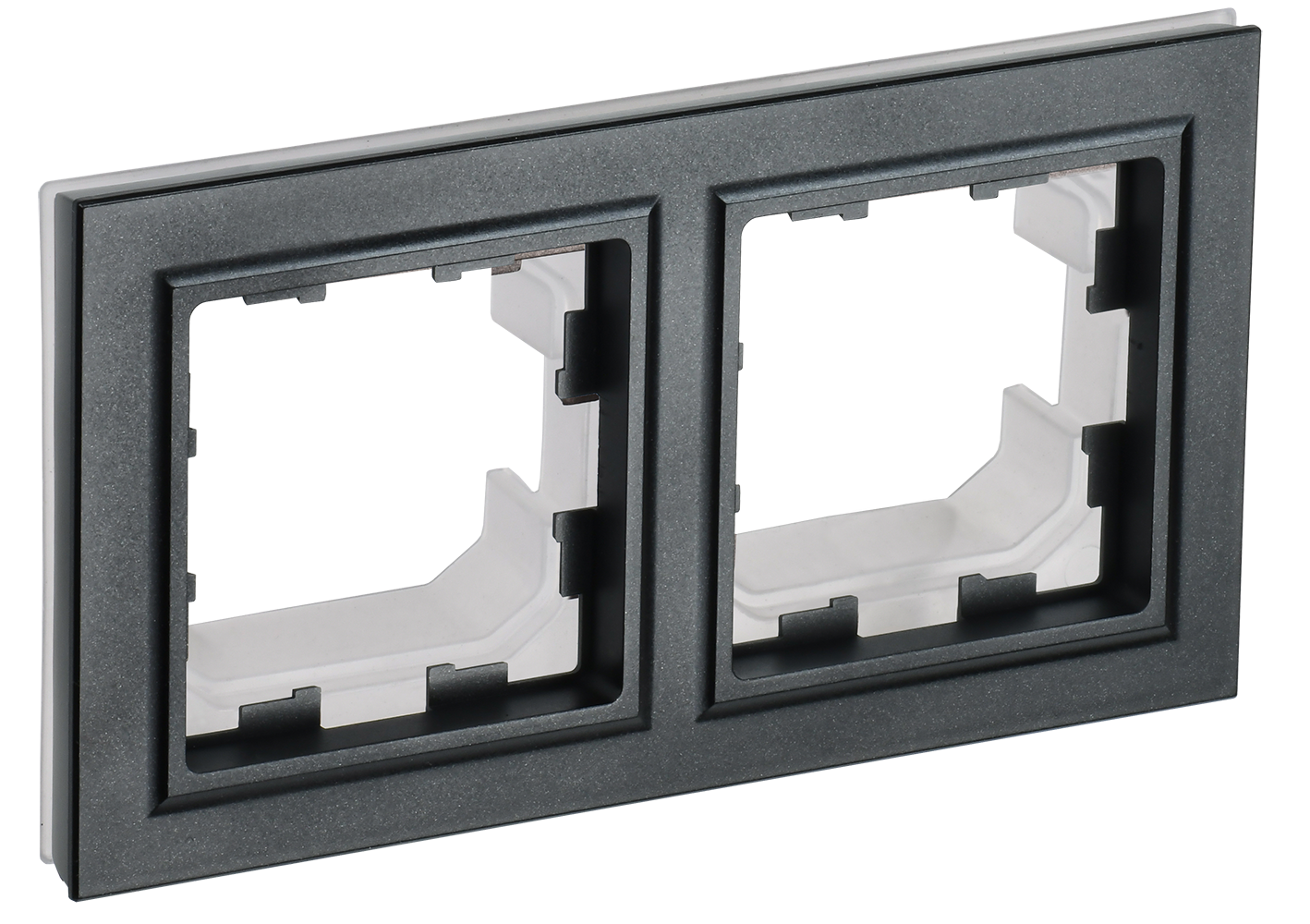 Рамка двойная IP44 BRITE IEK черная в Иркутске