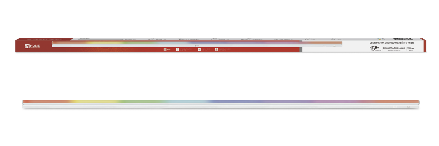 Светильник светодиодный СПБ-Т5-RGBW 15Вт 230B red-green-blue-4000К 1200мм IN HOME в Иркутске