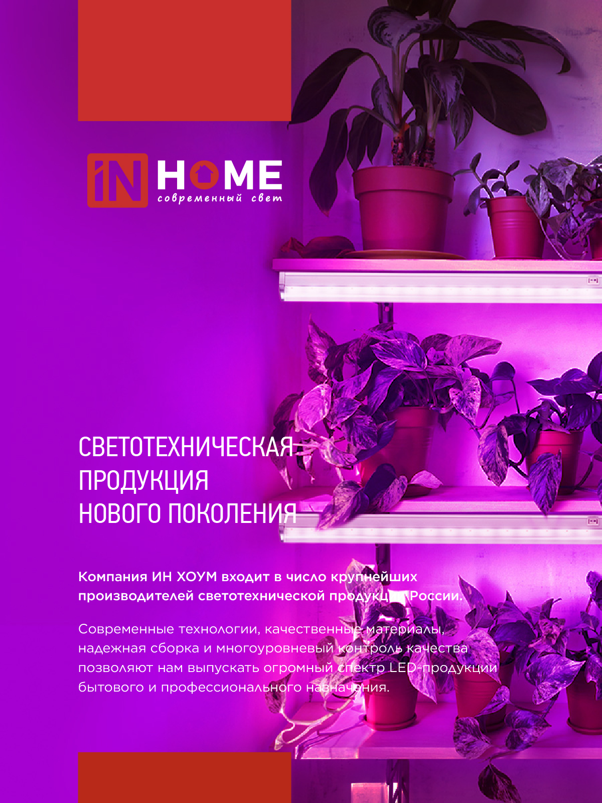 Светильник светодиодный СПБ-110 STD-ФИТО красно-синий спектр 55Вт 1200мм IP40 IN HOME в Иркутске