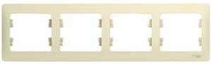 Рамка четырехместная Glossa SE бежевая в Иркутске