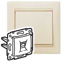 Розетка телефонная VALENA Legrand крем в Иркутске