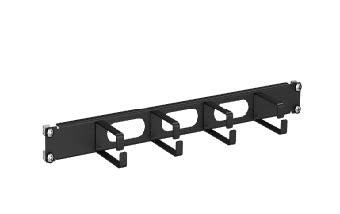 Кабельный органайзер 4 кольца для кабеля 19" 1U RAL9005 ДКС в Иркутске
