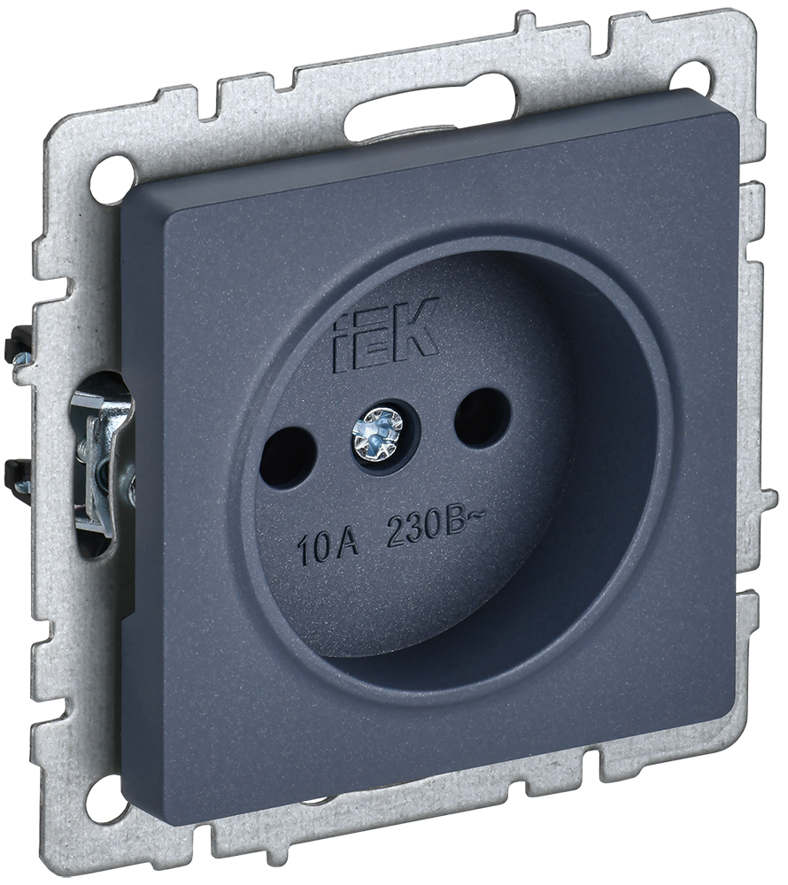 Розетка одинарная 10А BRITE IEK маренго в Иркутске