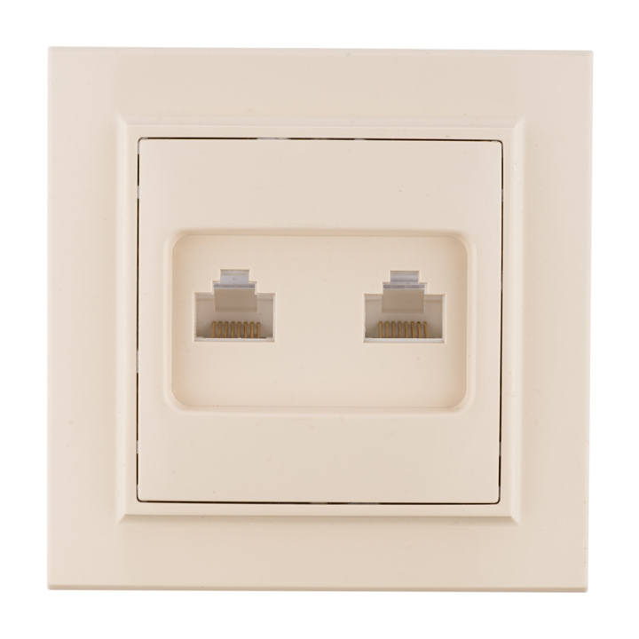 Розетка RJ-45+Phone СП бежевый Минск EKF в Иркутске