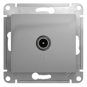 Розетка телевизионная оконечная Glossa SE алюминий в Иркутске