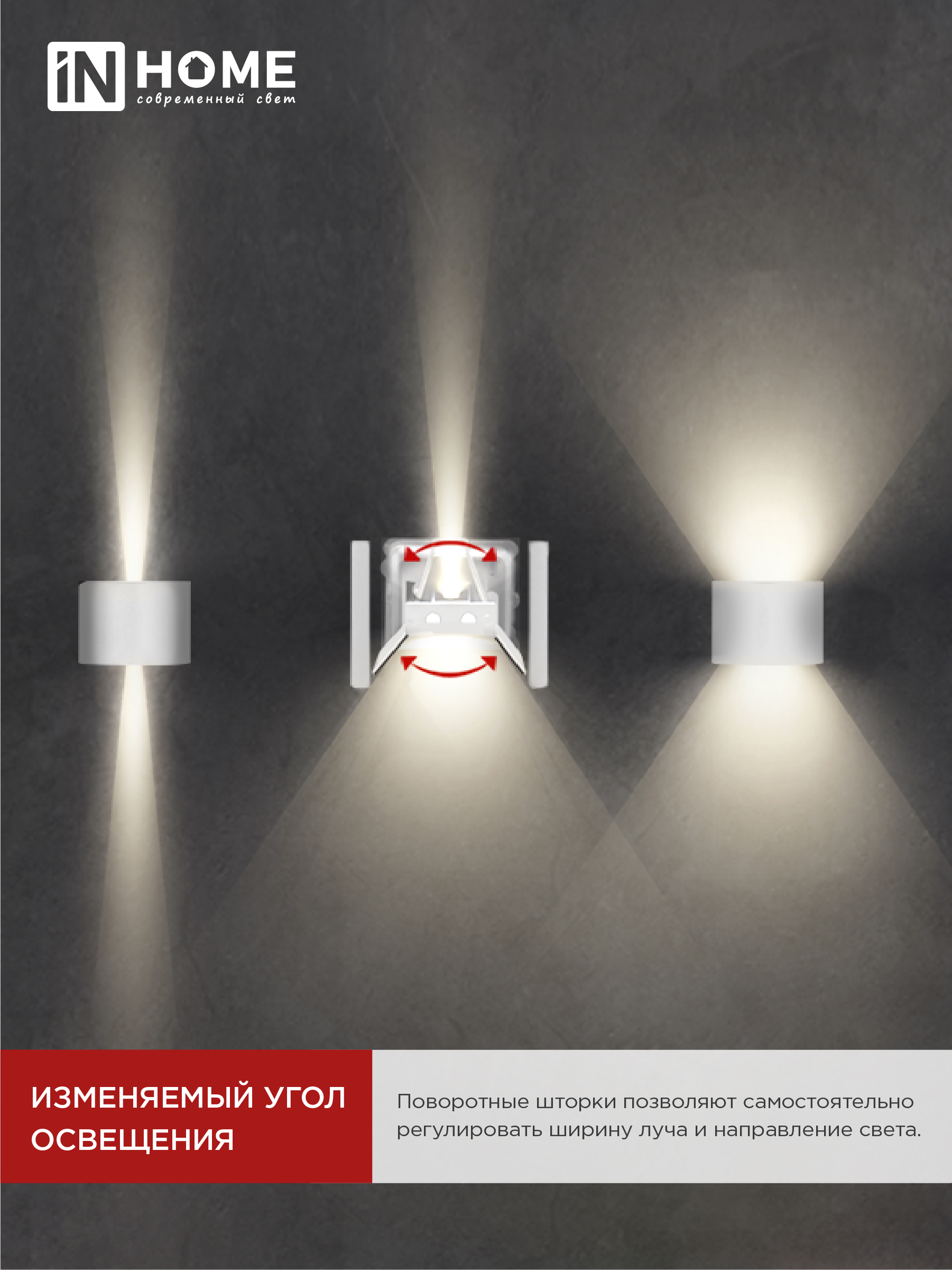 Светильник уличный светодиодный ДБУ DOT-R15W 15Вт 3000К IP54 круглый белый IN HOME в Иркутске