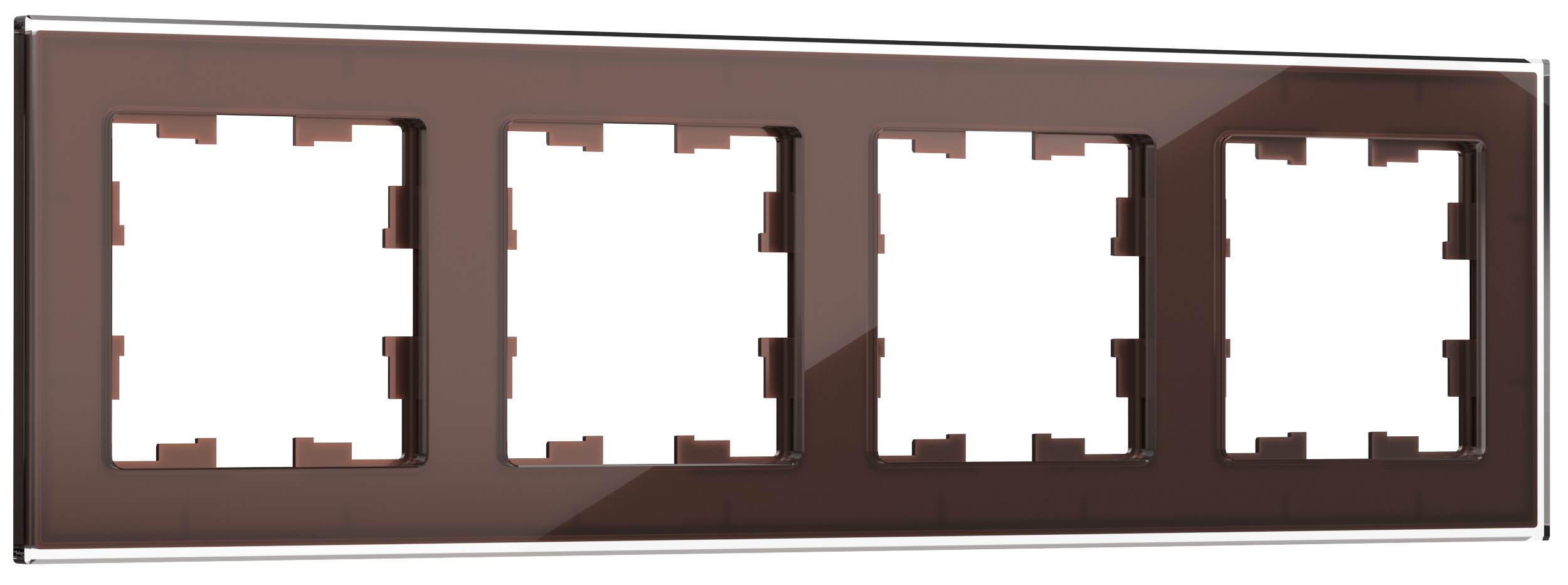 Рамка четырехместная BRITE IEK стекло бронза в Иркутске