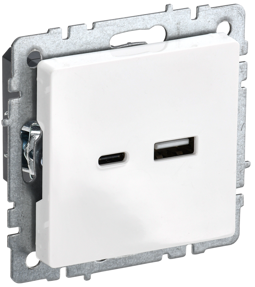 Розетка USB A+C 18Вт BRITE IEK белая в Иркутске
