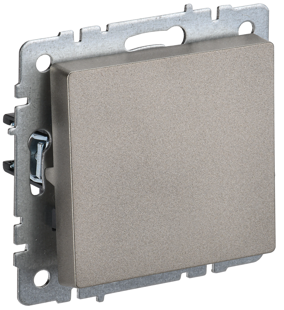 Выключатель одноклавишный 10А BRITE IEK шампань в Иркутске