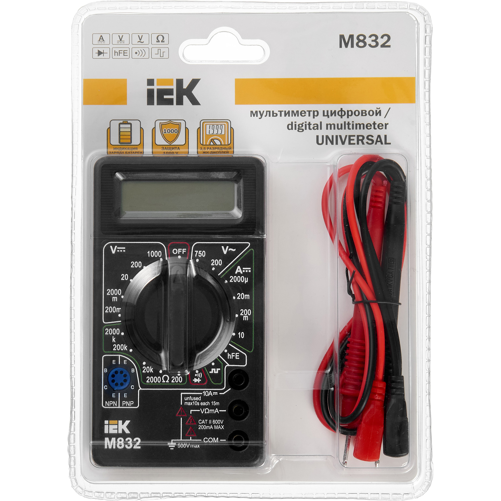 Мультиметр цифровой Universal M832 IEK в Иркутске