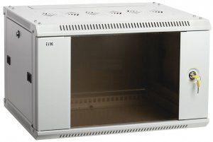 ITK Шкаф LINEA WE 6U 550x350мм дверь стекло серый в Иркутске