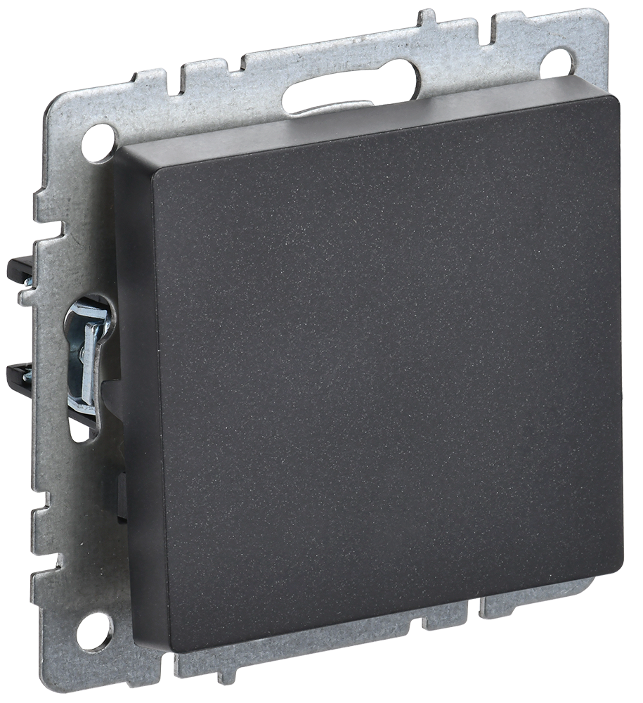 Выключатель одноклавишный 10А BRITE IEK черный в Иркутске