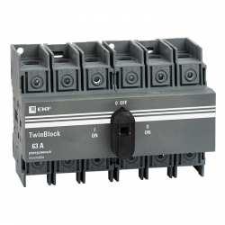Рубильник  63A 3P реверсивный c рукояткой для прямой установки TwinBlock EKF в Иркутске