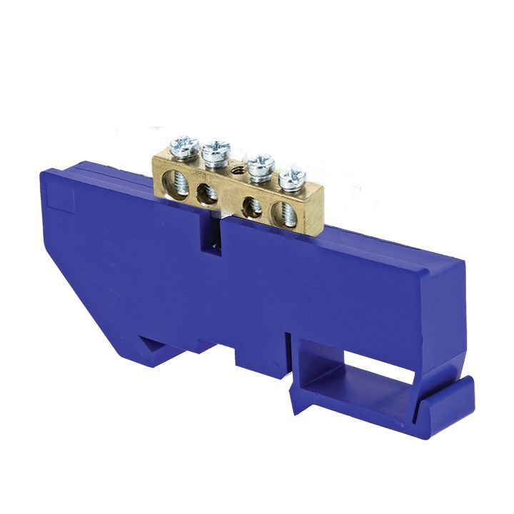 Шина EKF "N"нулевая 6х9мм 4 отверстий с изолятором на DIN-рейку в Иркутске