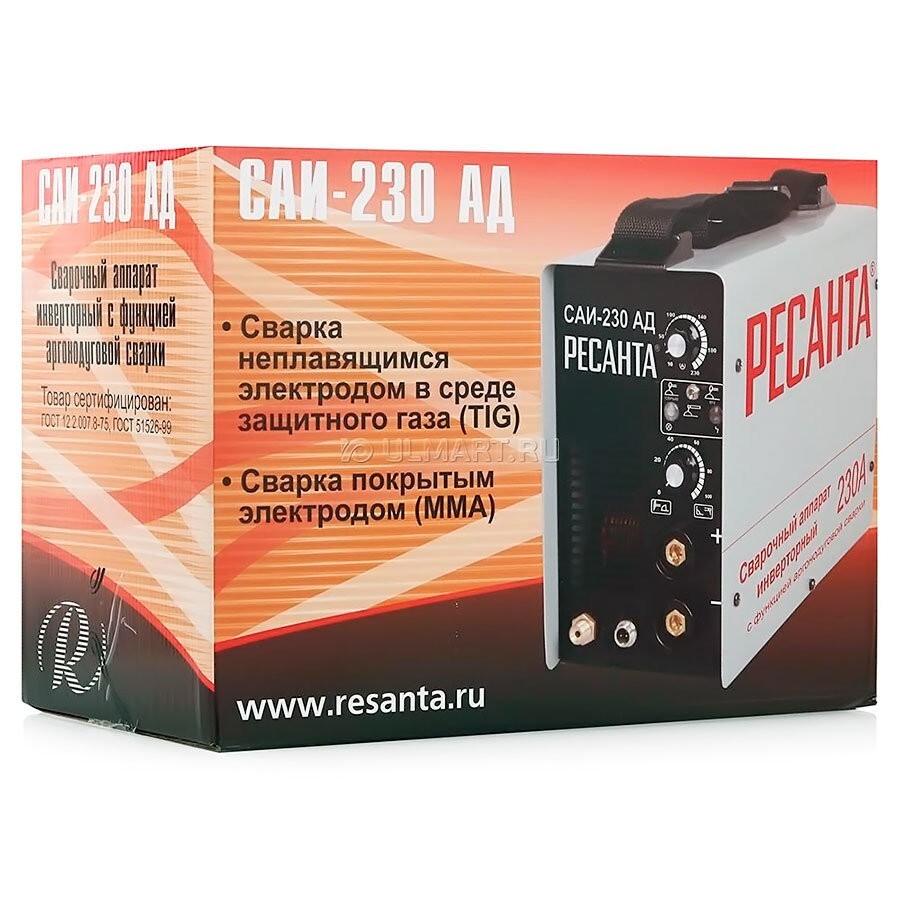 Сварочный аппарат инверторный САИ-230-АД (аргонодуговой) Ресанта в Иркутске
