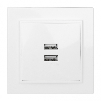 Розетка USB двойная Минск EKF белая в Иркутске