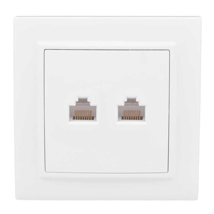 Минск Розетка RJ-45+Phone СП белая EKF Basic в Иркутске