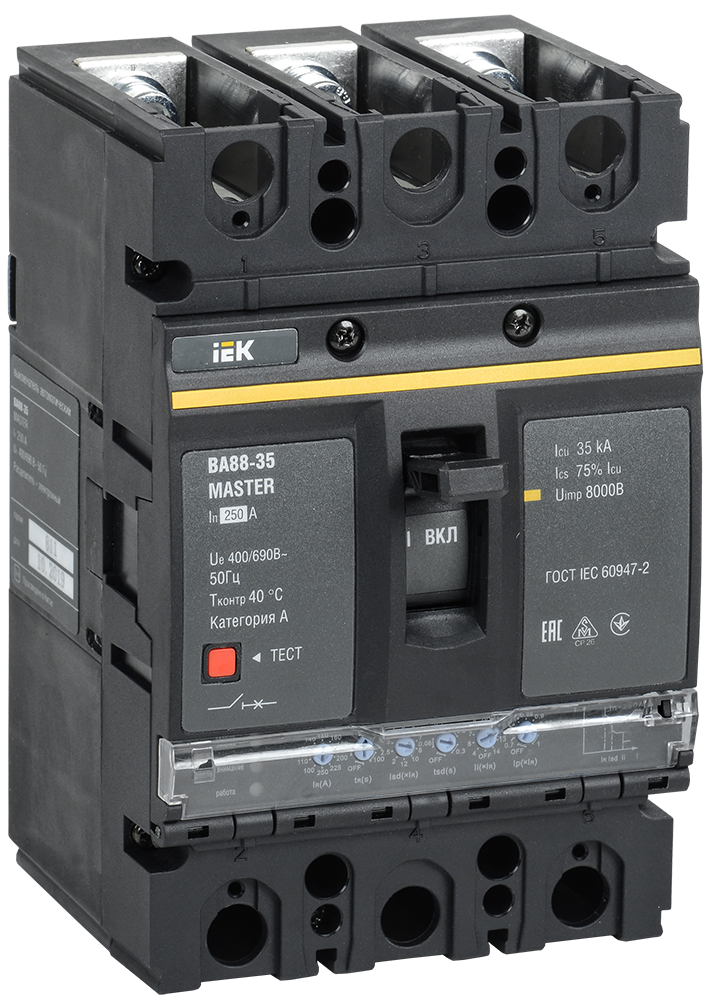 Автоматический выключатель ВА88-35 3Р 250А 35кА с электронным расцепителем MP 211 IEK в Иркутске