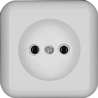 Розетка одинарная ПРИМА SE накладная с изолирующей пластиной белая в Иркутске