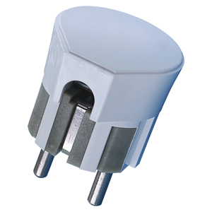 Вилка угловая В16-003/В16-001 с заземлением белая в Иркутске