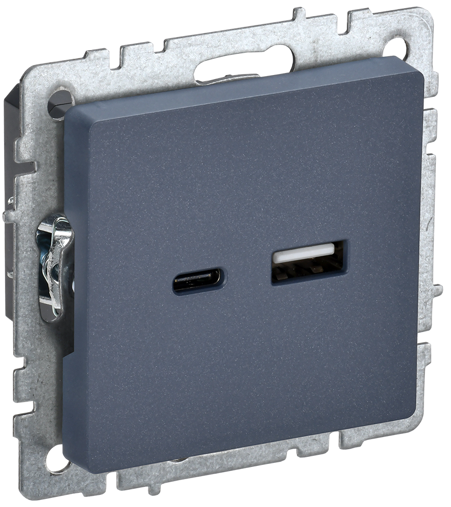 Розетка USB A+C 18Вт BRITE IEK маренго в Иркутске