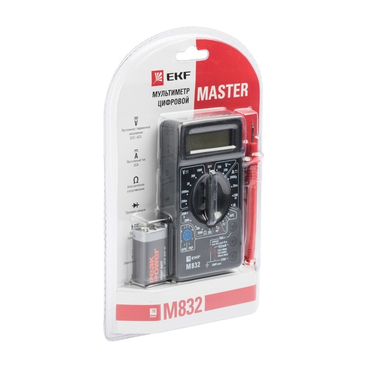 Мультиметр цифровой M832 EKF Master в Иркутске
