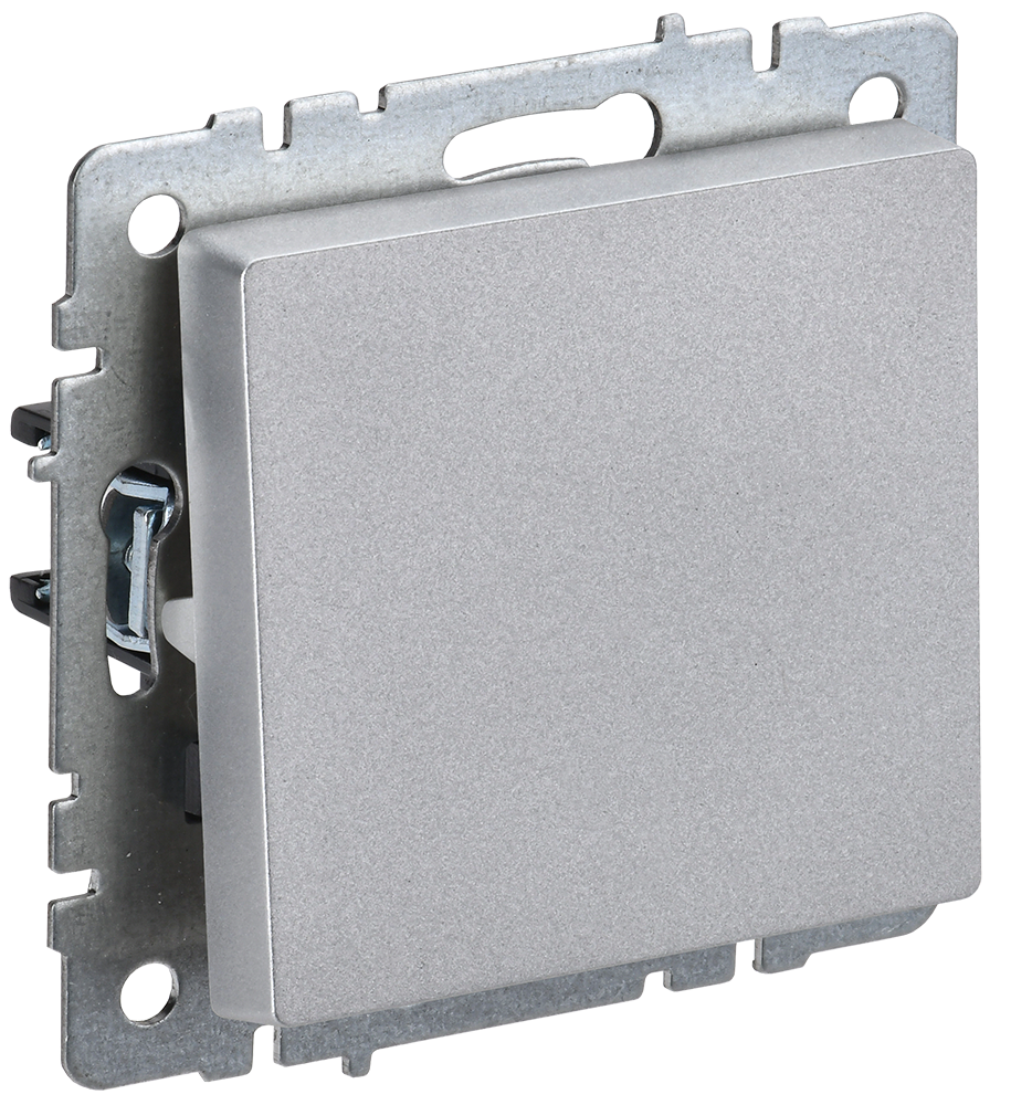 Выключатель одноклавишный 10А BRITE IEK алюминий в Иркутске