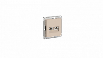 Розетка двойная компьютерная AtlasDesign SE RJ45+RJ45 песочная в Иркутске