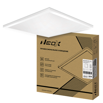 Панель светодиодная универсальная ДВО-02 5065-ОПАЛ 50Вт 6500К IP40 595х595х22мм NEOX в Иркутске