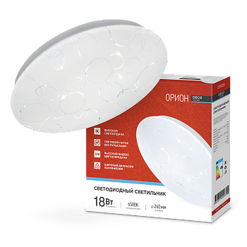 Светильник светодиодный серии DECO ОРИОН 18Вт 230В 6500К 1620Лм 260х55мм IN HOME в Иркутске