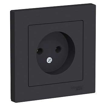 Розетка одинарная AtlasDesign SE карбон в сборе в Иркутске