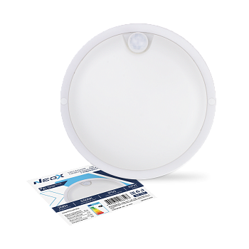 Светильник светодиодный герметичный СПП ИД-2065-КРУГ 20Вт 6500К 1800Лм с инфракрасн датчиком IP65 155мм NEOX в Иркутске