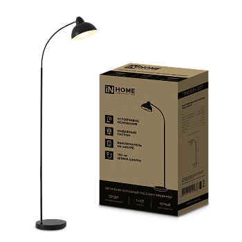 Светильник напольный под лампу ТНО 03-Е27Ч 230В черный плафон, черный корпус IN HOME в Иркутске