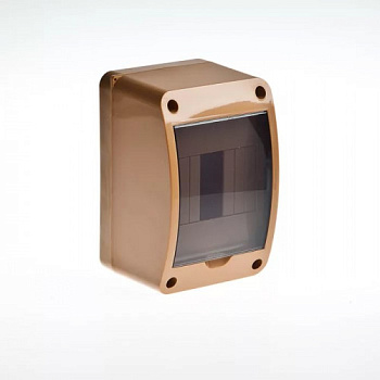 Щит распределительный навесной пластиковый ЩРН-П-4 модуля 140х90х85мм IP40 бук в Иркутске