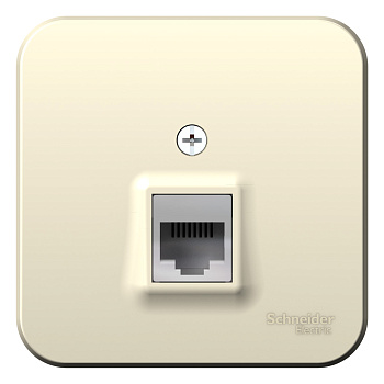 Розетка компьютерная BLANCA SE накладная с изолирующей пластиной молочная в Иркутске