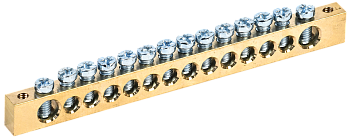 Шина IEK PEN "земля-ноль" 8х12мм 14/2 (14групп/креп по краям) в Иркутске