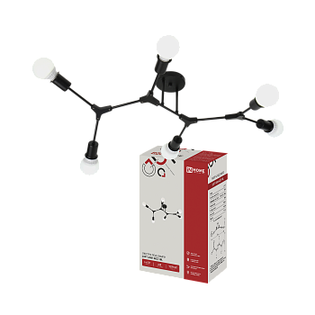 Люстра под лампу LOFT ARM-6E27-BL 6хЕ27 черный IN HOME в Иркутске