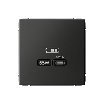 ARTGALLERY USB РОЗЕТКА тип-С 65Вт высокоскор.заряд. QC, PD, механизм, БАЗАЛЬТ в Иркутске