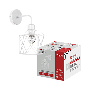 Светильник настенный под лампу LOFT ATIKO-WL-E27-WH Е27 белый IN HOME в Иркутске