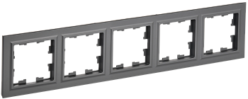 Рамка пятиместная BRITE IEK графит в Иркутске