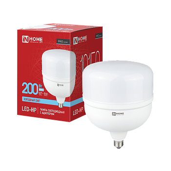 Лампа светодиодная LED-HP-PRO 200Вт 230В E27 с адаптером Е40 6500К 19150Лм IN HOME в Иркутске