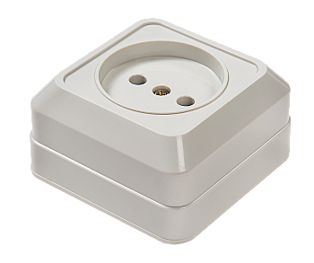 Розетка одинарная BOLLETO белая накладная 7022 IN HOME в Иркутске