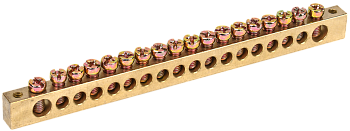 Шина PEN "земля-ноль" 8х12мм 20/2 (20групп/креп по краям)IEK в Иркутске