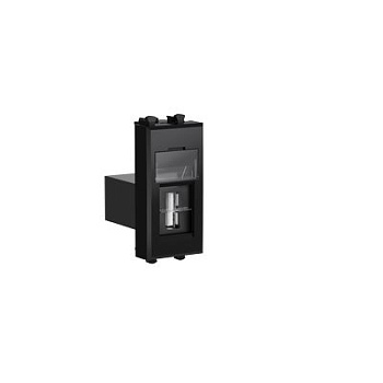 USB 2.0 розетка модульная, тип А-А, Avanti "Черный квадрат", 1 модуль DKC в Иркутске