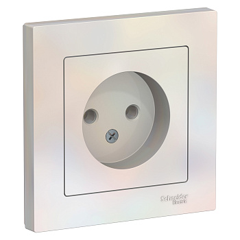 Розетка одинарная AtlasDesign SE жемчуг в сборе в Иркутске