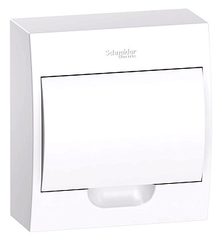 Щит распределительный навесной пластиковый с белой дверью City9 8 мод. 200х184х94 IP40 SE в Иркутске