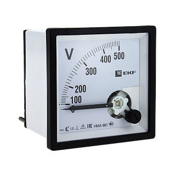 Вольтметр VMA-961 аналоговый на панель (96х96) квадратный вырез 500В прямое подключение EKF PROxima в Иркутске